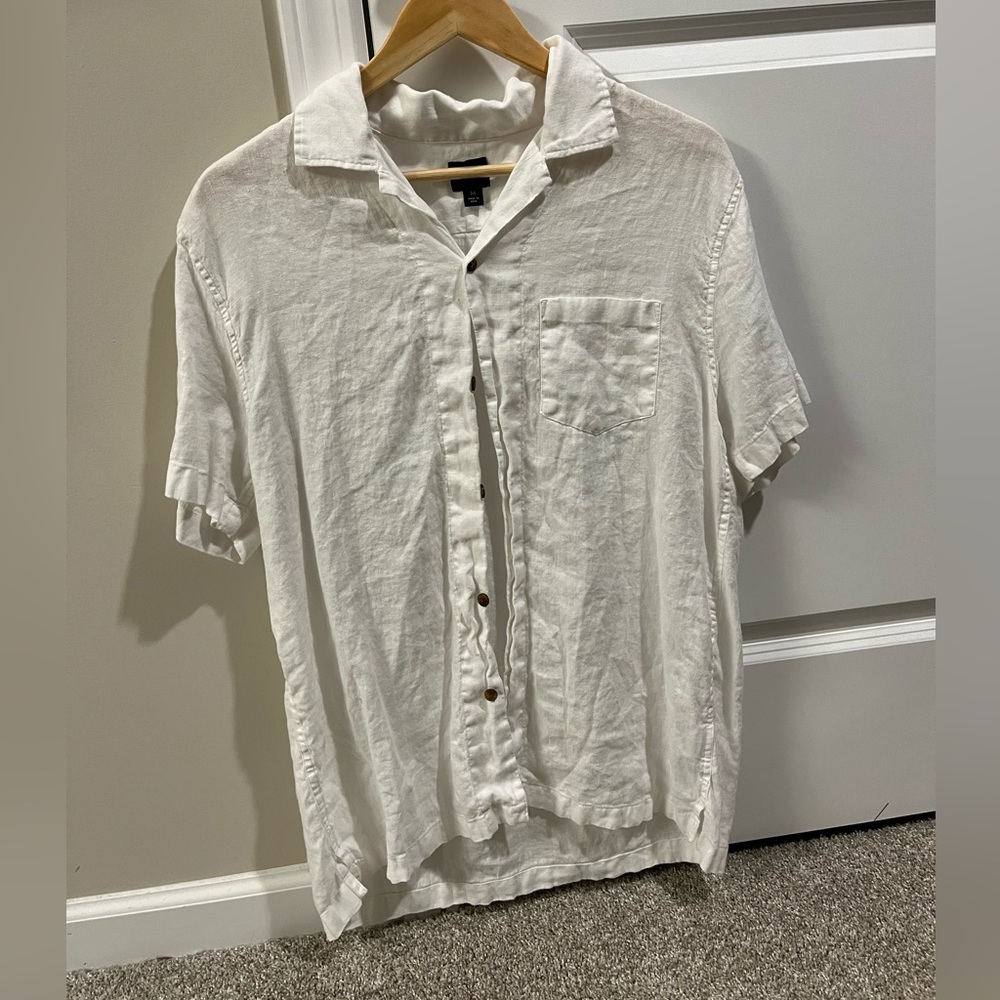 J.Crew linen camp collar shirt